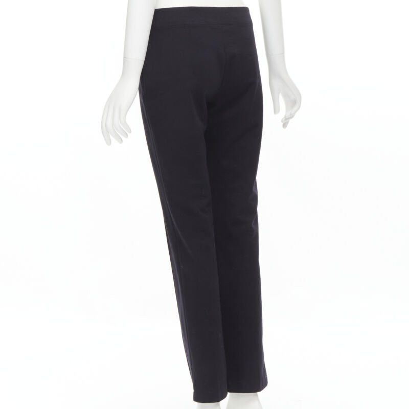 The Row THE ROW black modal cotton dual gold zipper minimal legging pants XSXS Size 26" / US 2 / IT 38 - 5 Thumbnail