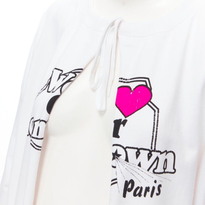 Vetements new VETEMENTS 2018 Demna white We Love Our Hometown split front sweater XS Size XS / US 0-2 / IT 36-38 - 2 Thumbnail