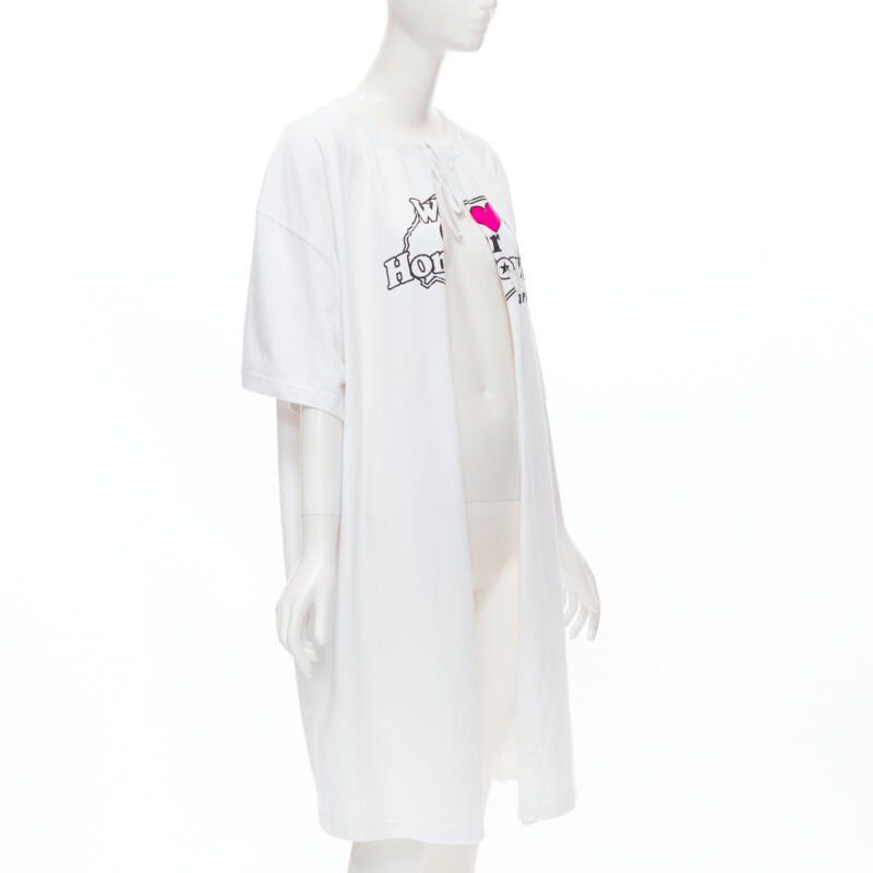 Vetements new VETEMENTS 2018 Demna white We Love Our Hometown split front sweater XS Size XS / US 0-2 / IT 36-38 - 3 Thumbnail