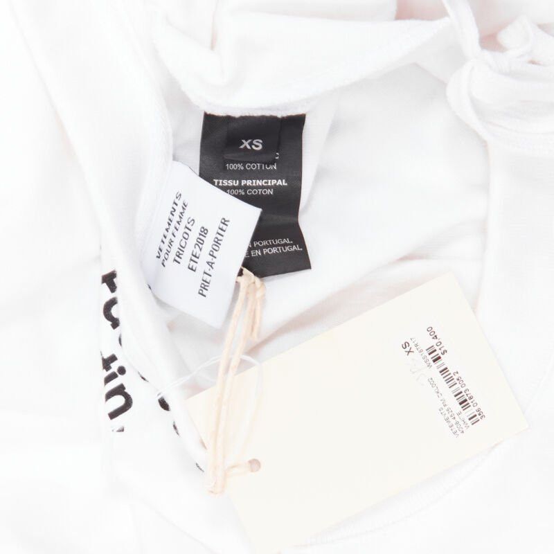Vetements new VETEMENTS 2018 Demna white We Love Our Hometown split front sweater XS Size XS / US 0-2 / IT 36-38 - 8 Thumbnail