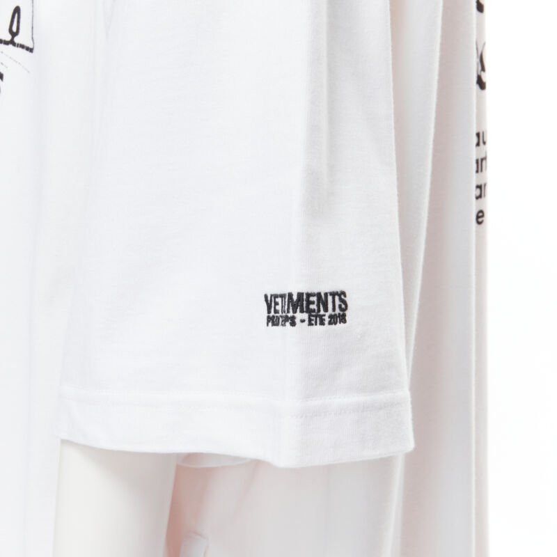 Vetements new VETEMENTS 2018 Demna white We Love Our Hometown split front sweater XS Size XS / US 0-2 / IT 36-38 - 7 Thumbnail