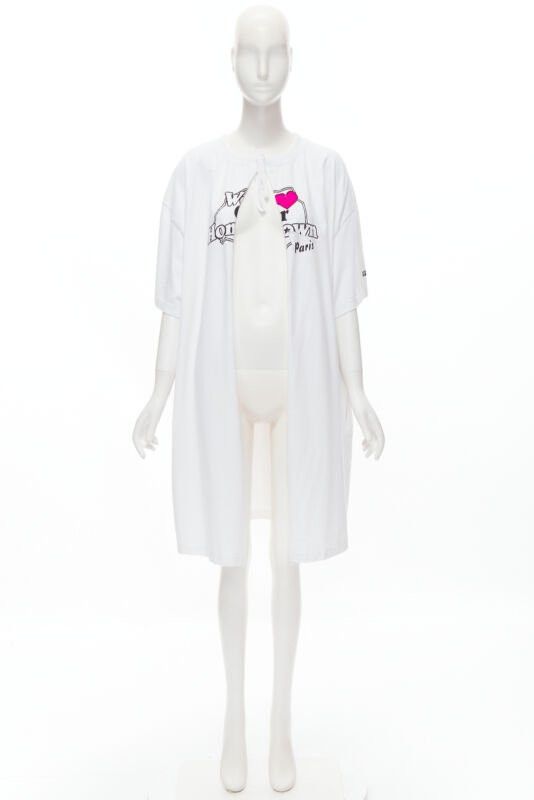 Vetements new VETEMENTS 2018 Demna white We Love Our Hometown split front sweater XS Size XS / US 0-2 / IT 36-38 - 9 Thumbnail