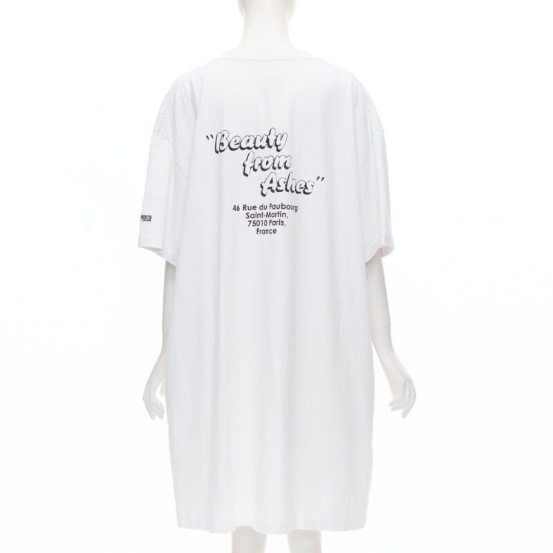 Vetements new VETEMENTS 2018 Demna white We Love Our Hometown split front sweater XS Size XS / US 0-2 / IT 36-38 - 6 Thumbnail