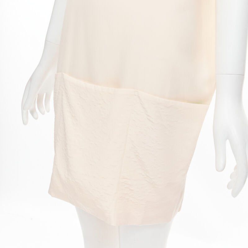 The Row THE ROW ivory cream triple pocket asymmetric collar boxy silk dress US0 XS Size XS / US 0-2 / IT 36-38 - 7 Thumbnail