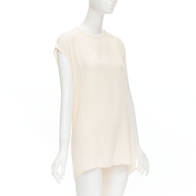 The Row THE ROW ivory cream mixed silk modal knit wrap tie back tunic vest XS Size XS / US 0-2 / IT 36-38 - 3 Thumbnail