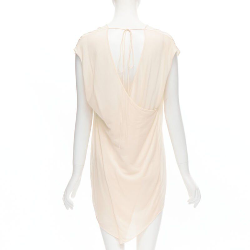 The Row THE ROW ivory cream mixed silk modal knit wrap tie back tunic vest XS Size XS / US 0-2 / IT 36-38 - 5 Thumbnail