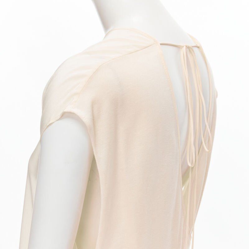 The Row THE ROW ivory cream mixed silk modal knit wrap tie back tunic vest XS Size XS / US 0-2 / IT 36-38 - 7 Thumbnail