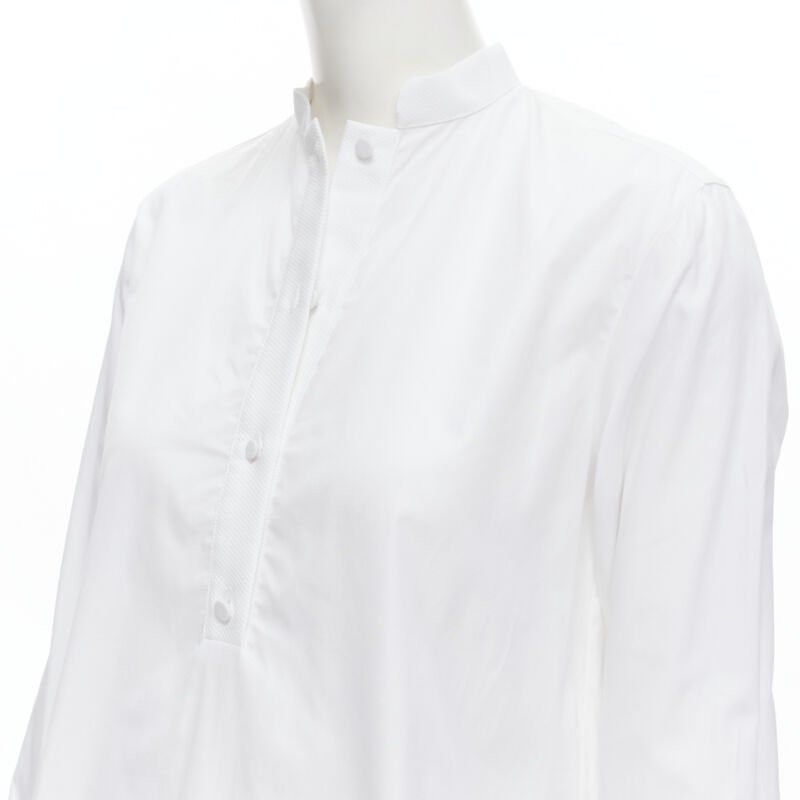 Valentino new VALENTINO white cotton black floral lace hem shirt dress IT36 XS Size XS / US 0-2 / IT 36-38 - 7 Thumbnail