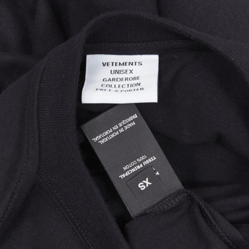 Vetements VETEMENTS Friends logo embroidered Limited Edition black cotton long tshirt XS Size XS / US 0-2 / IT 36-38 - 8 Thumbnail