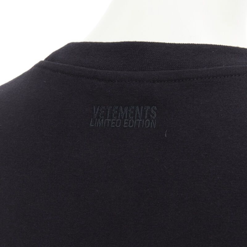 Vetements VETEMENTS Friends logo embroidered Limited Edition black cotton long tshirt XS Size XS / US 0-2 / IT 36-38 - 7 Thumbnail