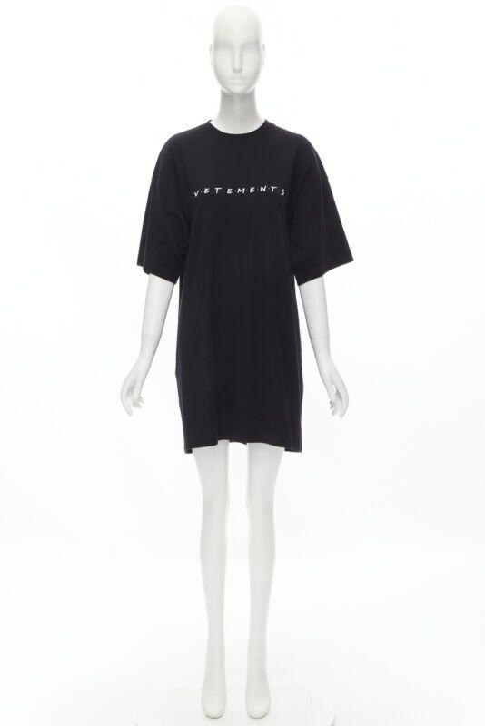 Vetements VETEMENTS Friends logo embroidered Limited Edition black cotton long tshirt XS Size XS / US 0-2 / IT 36-38 - 9 Thumbnail