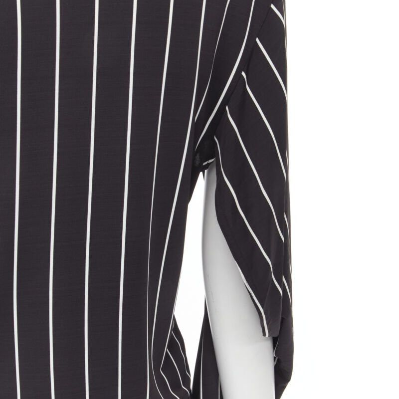 Balenciaga BALENCIAGA 2016 black white vertical stripe 2-way tie sleeve turtleneck top XS Size XS / US 0-2 / IT 36-38 - 10 Thumbnail