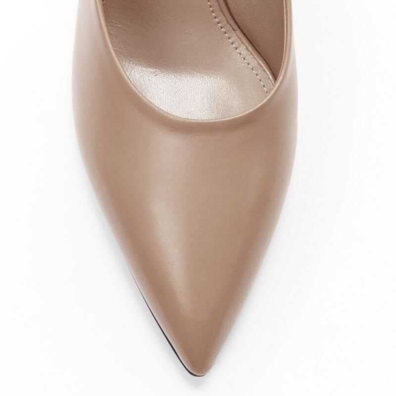 Jil Sander new JIL SANDER Brady 70 nude beige gold anklet bangle point toe pump EU38 Size US 8 / IT 38 - 6 Thumbnail