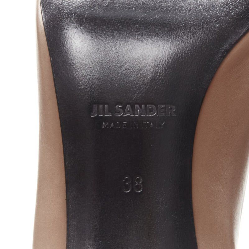 Jil Sander new JIL SANDER Brady 70 nude beige gold anklet bangle point toe pump EU38 Size US 8 / IT 38 - 10 Thumbnail