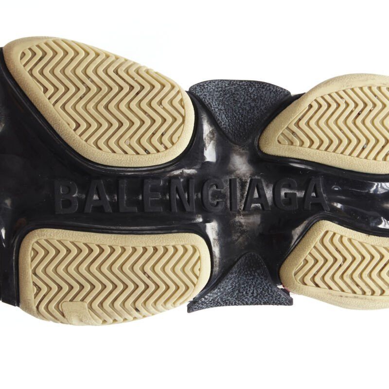 Balenciaga BALENCIAGA Triple S black mesh white red triple sole chunky sneaker EU37 Size US 7 / IT 37 - 12 Thumbnail