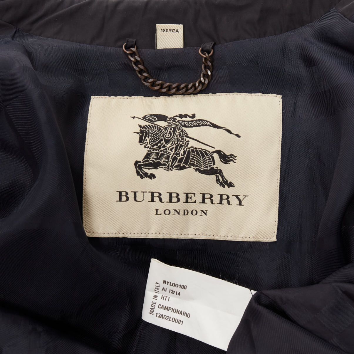 Burberry BURBERRY black textured leather trim nylon single breast trench coat IT48 M Size US M / EU 48-50 / 2 - 9 Thumbnail