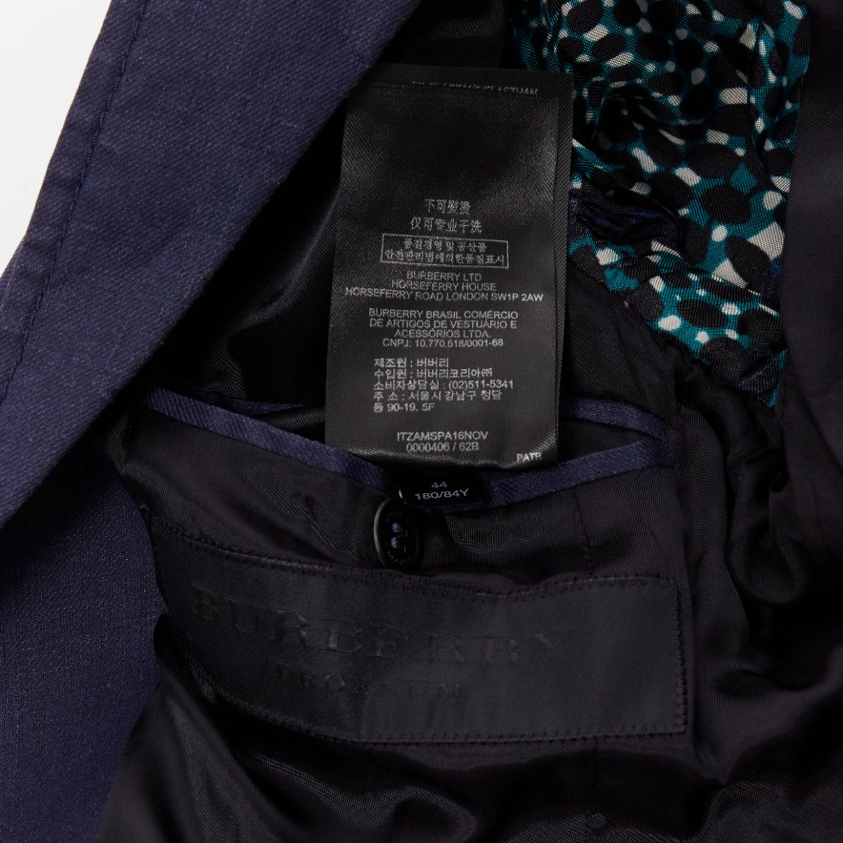 Burberry BURBERRY PRORSUM navy coated linen single breasted blazer jacket IT44 XS Size 46R - 9 Thumbnail