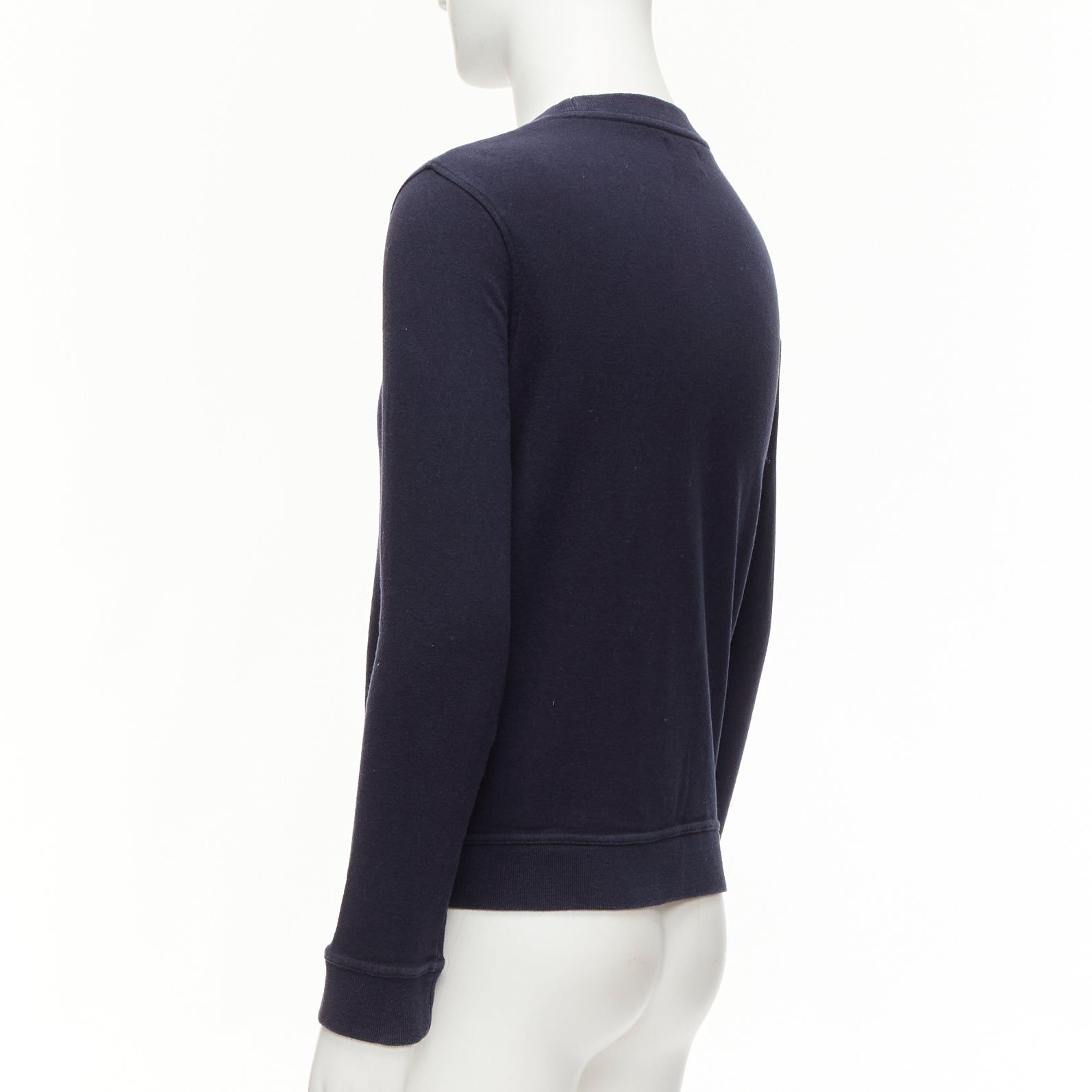 A.P.C. A.P.C. navy blue white anchor embroidery crew neck cotton sweatshirt US0 XS Size US XS / EU 42 / 0 - 6 Thumbnail