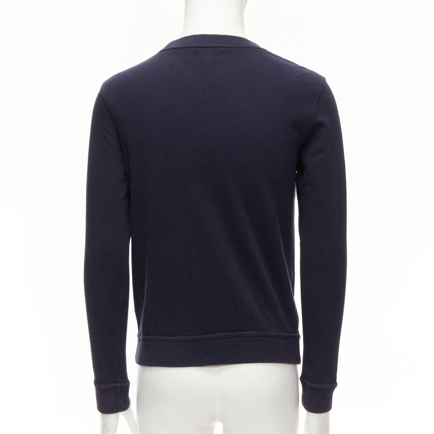 A.P.C. A.P.C. navy blue white anchor embroidery crew neck cotton sweatshirt US0 XS Size US XS / EU 42 / 0 - 5 Thumbnail