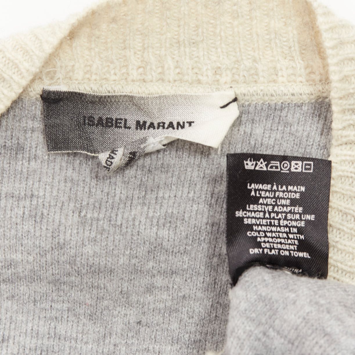 Isabel Marant ISABEL MARANT Nelson grey melange cotton striped trim sweatshirt S Size US S / EU 44-46 / 1 - 8 Thumbnail
