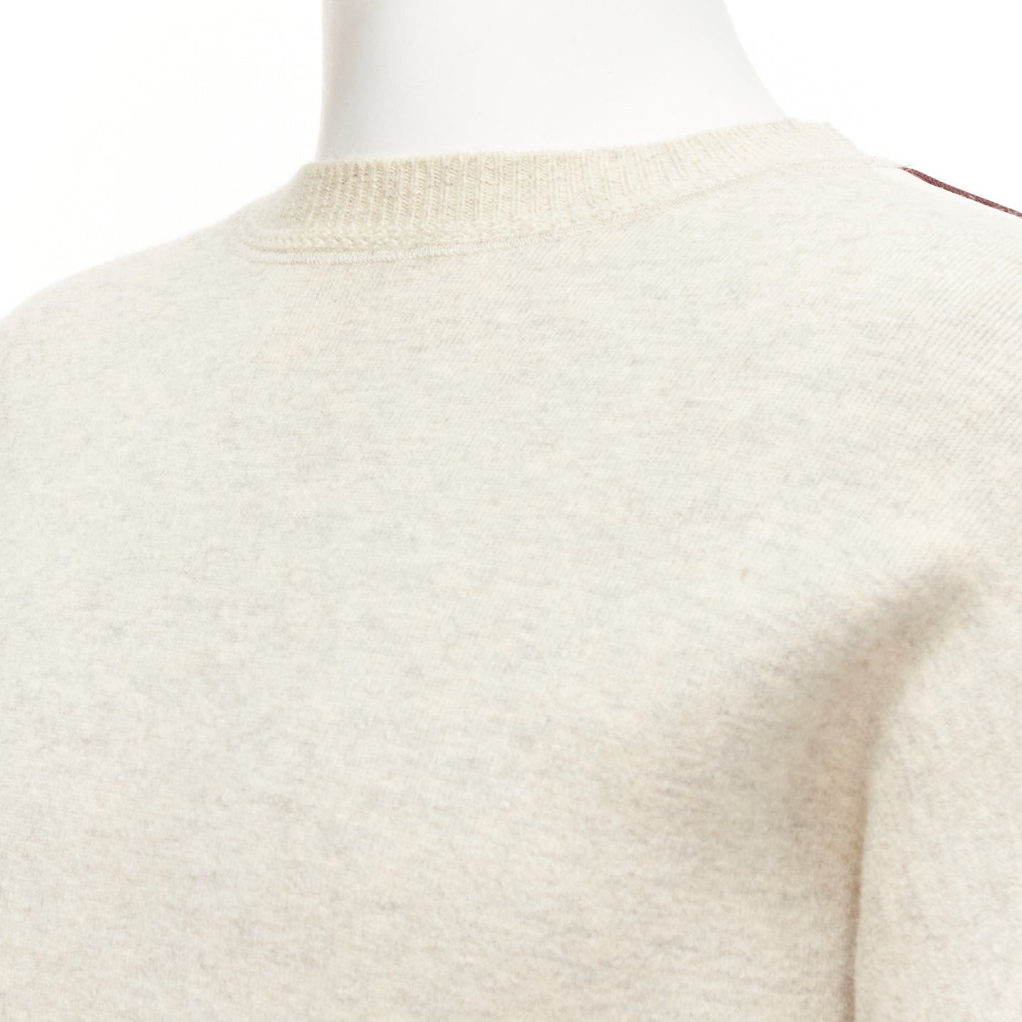 Isabel Marant ISABEL MARANT Nelson grey melange cotton striped trim sweatshirt S Size US S / EU 44-46 / 1 - 7 Thumbnail