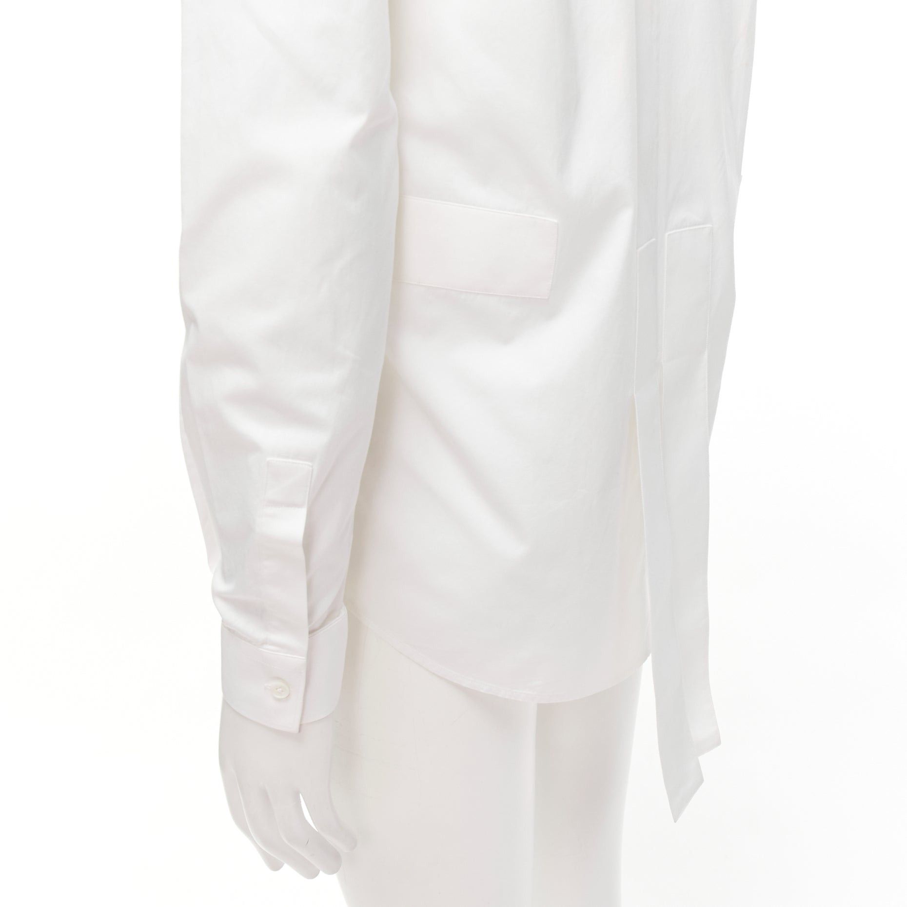 Givenchy GIVENCHY Riccardo Tisci white cotton band applique shirt EU39 M Size US M / EU 48-50 / 2 - 7 Thumbnail