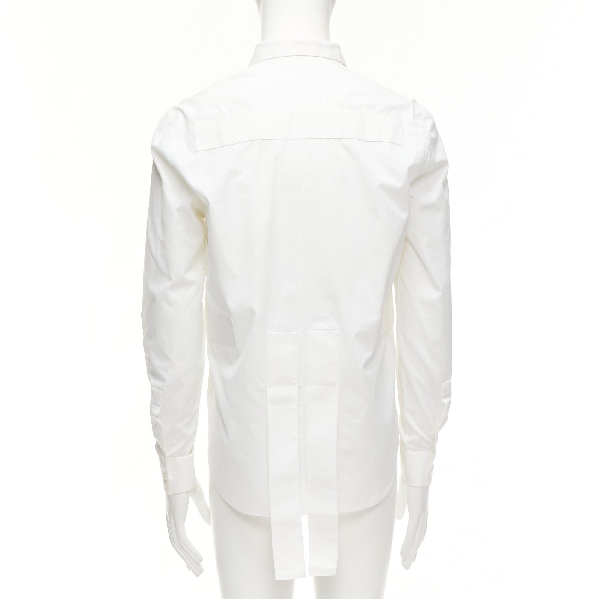 Givenchy GIVENCHY Riccardo Tisci white cotton band applique shirt EU39 M Size US M / EU 48-50 / 2 - 2 Thumbnail