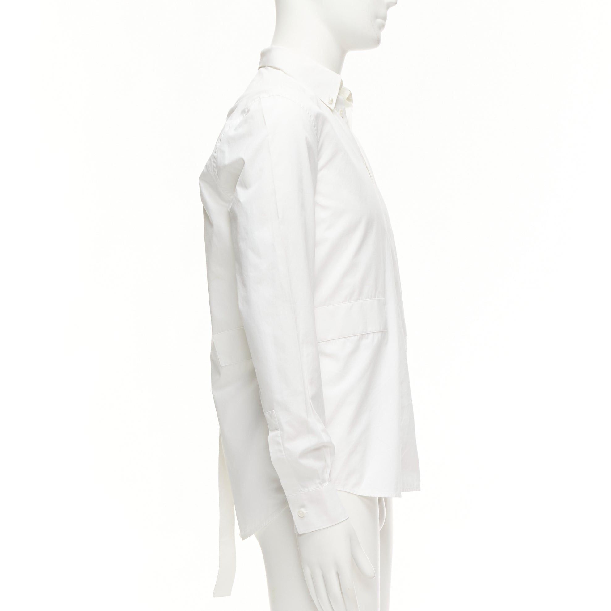 Givenchy GIVENCHY Riccardo Tisci white cotton band applique shirt EU39 M Size US M / EU 48-50 / 2 - 4 Thumbnail