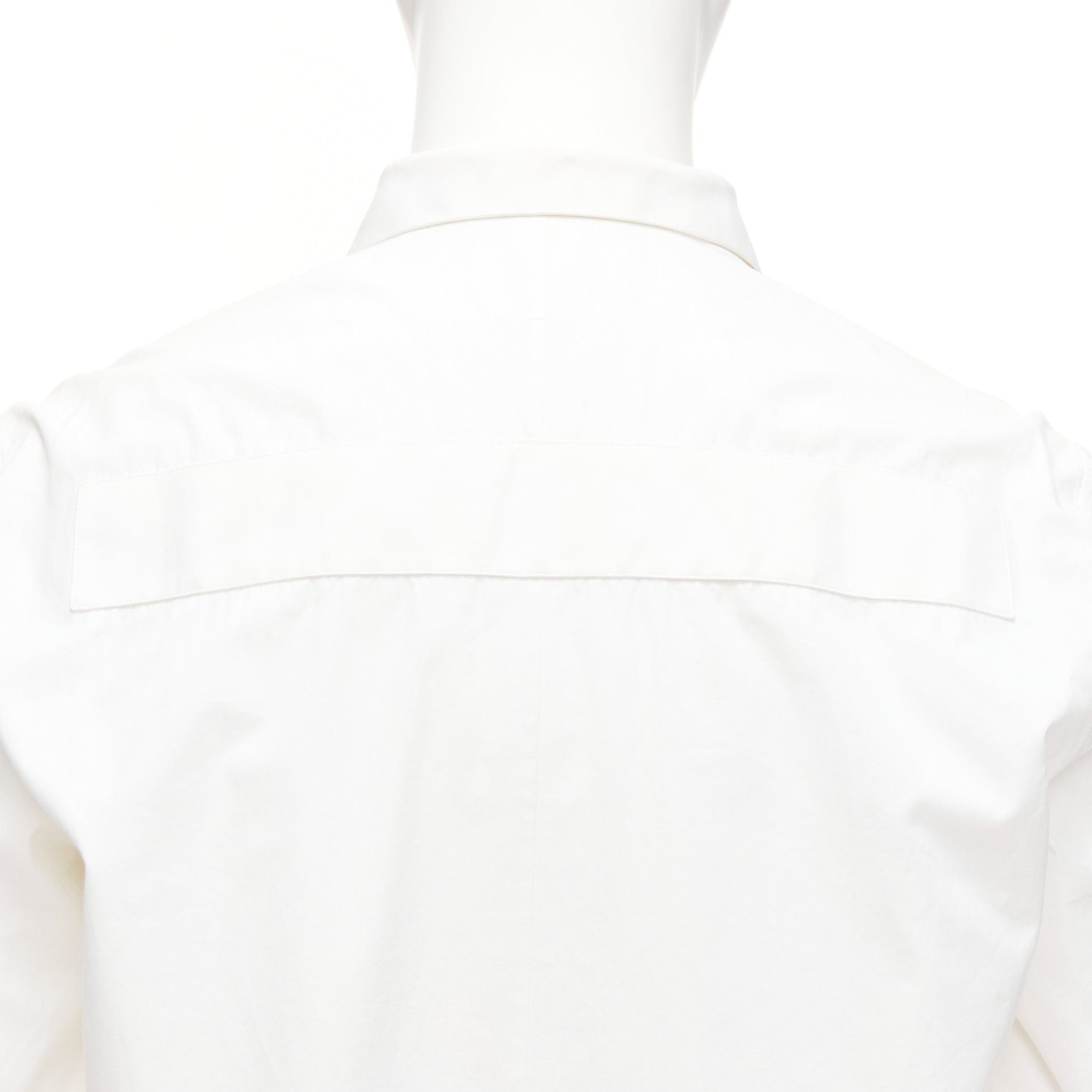 Givenchy GIVENCHY Riccardo Tisci white cotton band applique shirt EU39 M Size US M / EU 48-50 / 2 - 6 Thumbnail