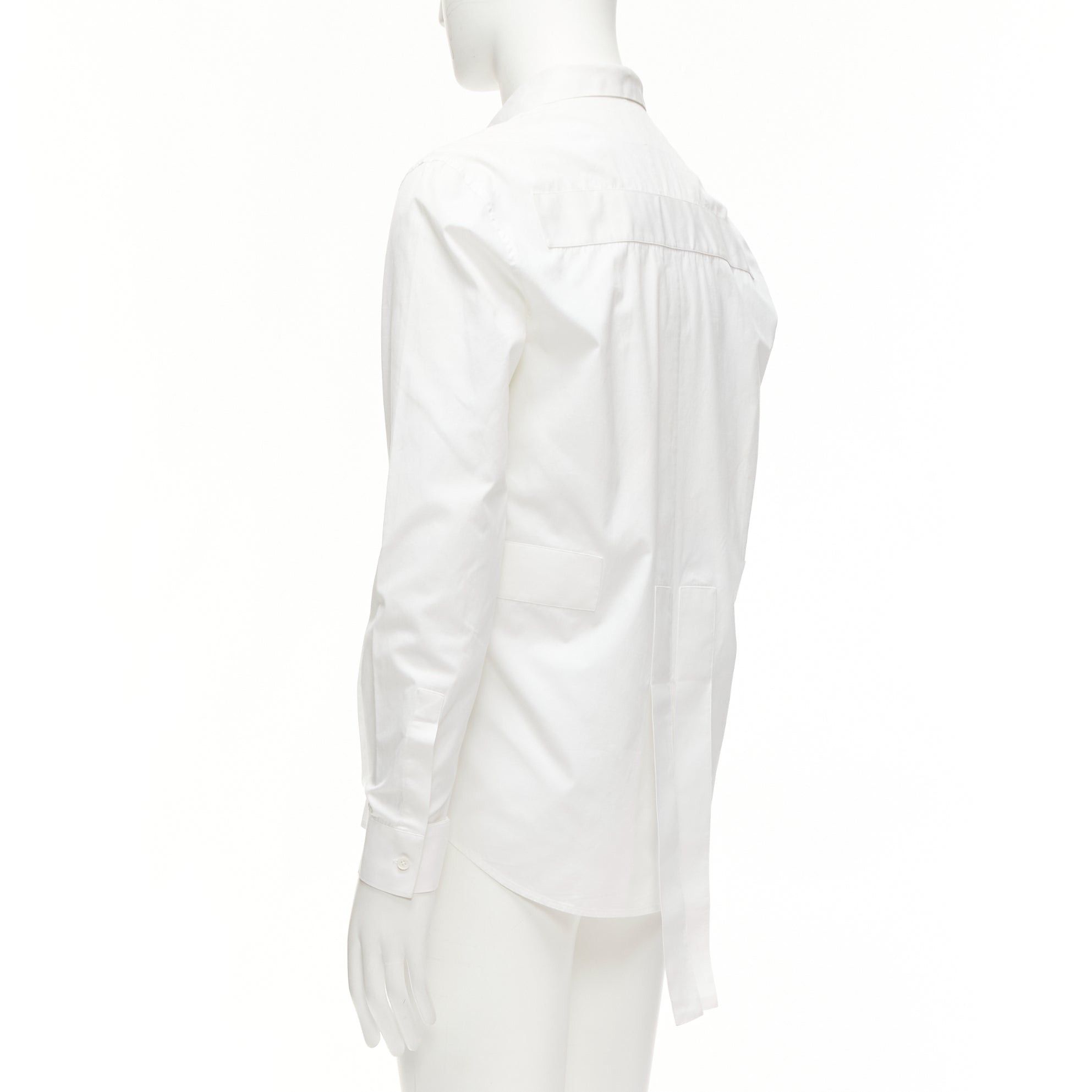 Givenchy GIVENCHY Riccardo Tisci white cotton band applique shirt EU39 M Size US M / EU 48-50 / 2 - 5 Thumbnail