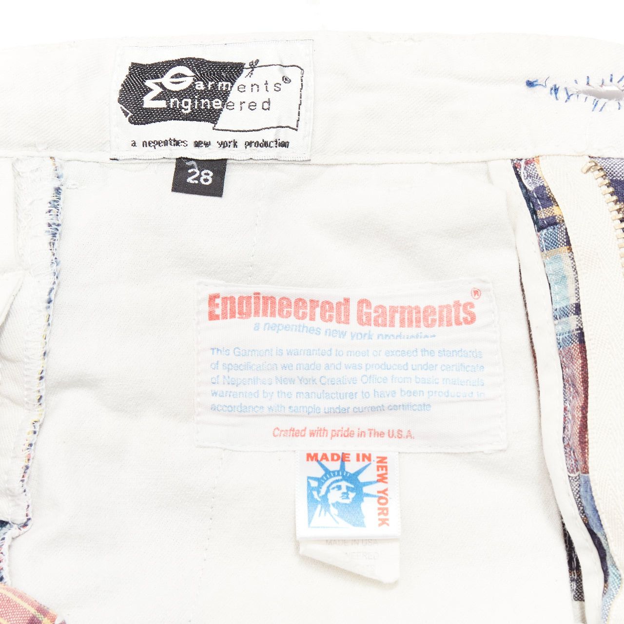 Engineered Garments ENGINEERED GARMENTS multicolor cotton checkered patchwork shorts 28" Size US 28 / EU 44 - 8 Thumbnail