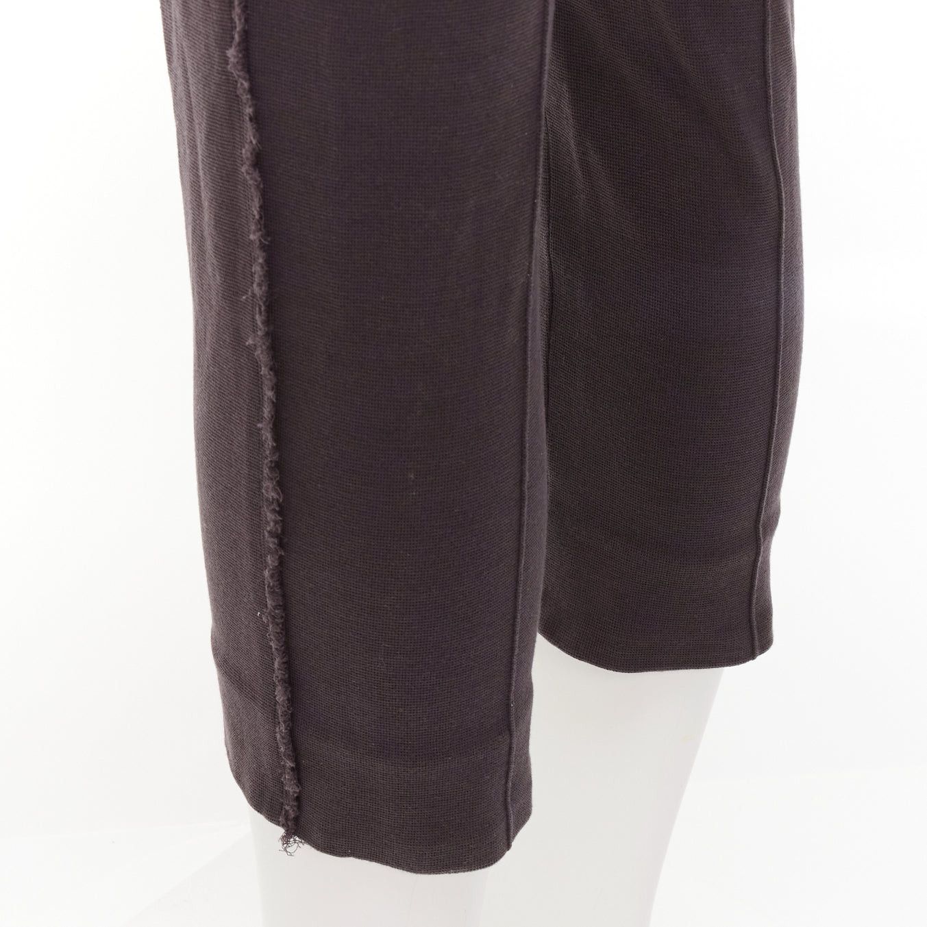 Lanvin LANVIN grey cotton distressed trim washed waistband cropped pants S Size US 28 / EU 44 - 7 Thumbnail