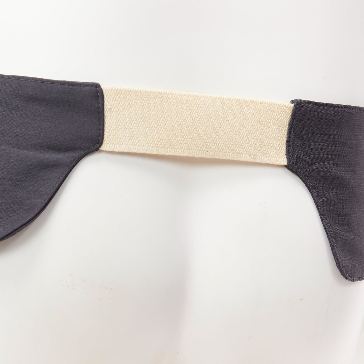 Raf Simons rare RAF SIMONS 10 Corso Como grey cream fabric double panel canvas utility belt Size ONE SIZE - 6 Thumbnail