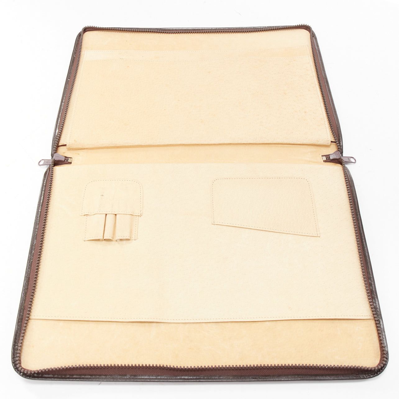 Givenchy GIVENCHY Vintage brown smooth leather zip around oversized portfolio clutch Size ONE SIZE - 8 Thumbnail