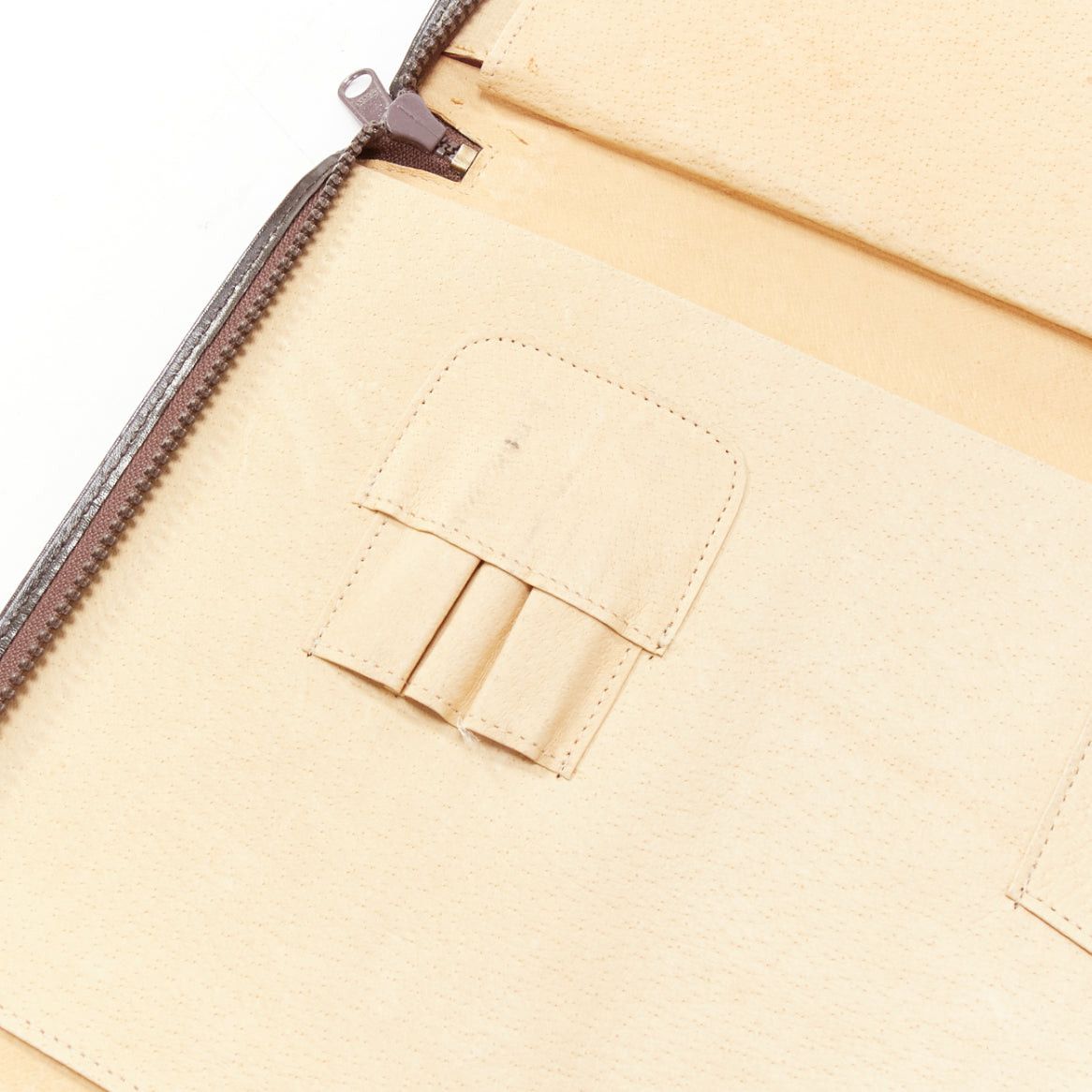 Givenchy GIVENCHY Vintage brown smooth leather zip around oversized portfolio clutch Size ONE SIZE - 9 Thumbnail