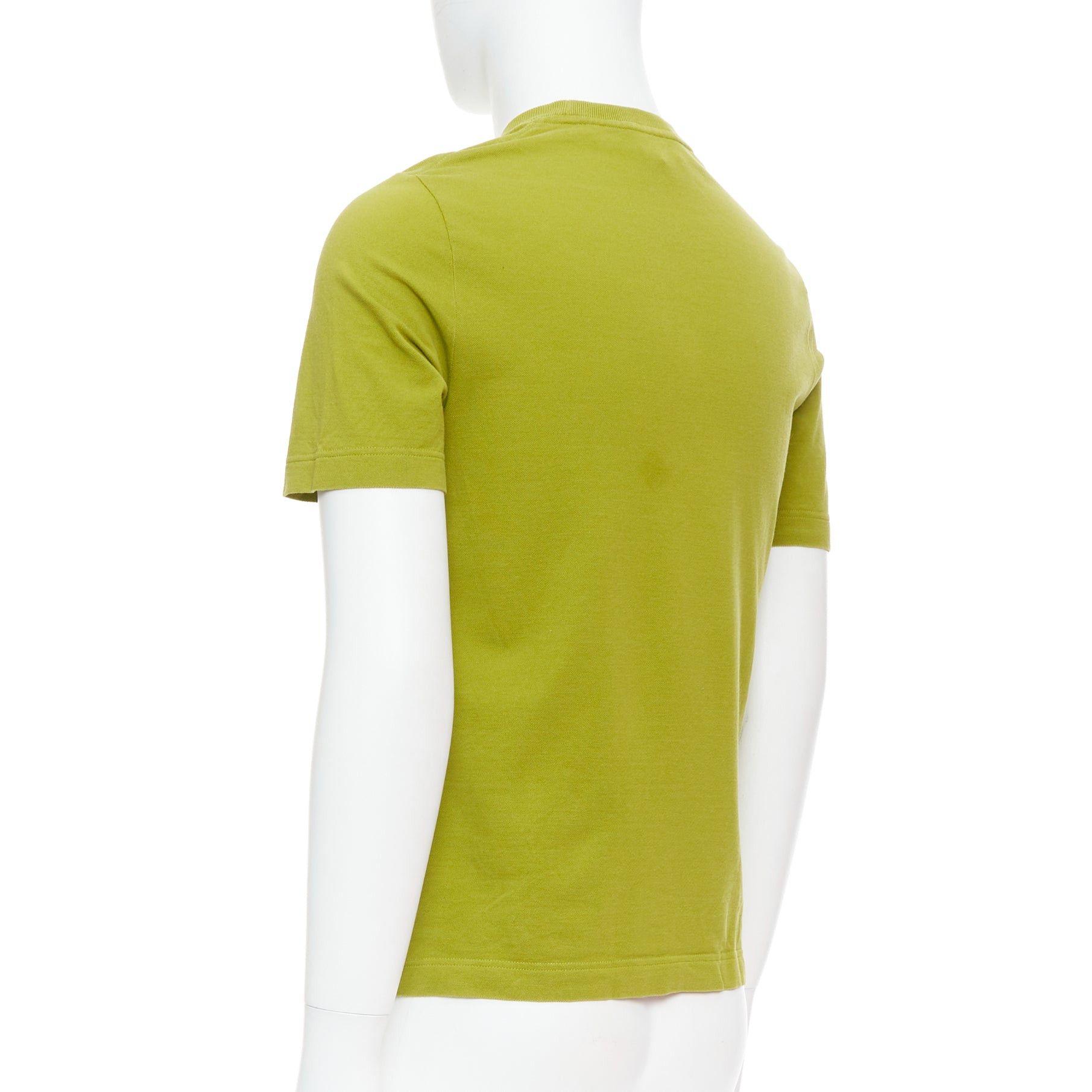 Hermes HERMES olive green cotton H logo crew neck pocket t-shirt top XS Size US XS / EU 42 / 0 - 6 Thumbnail
