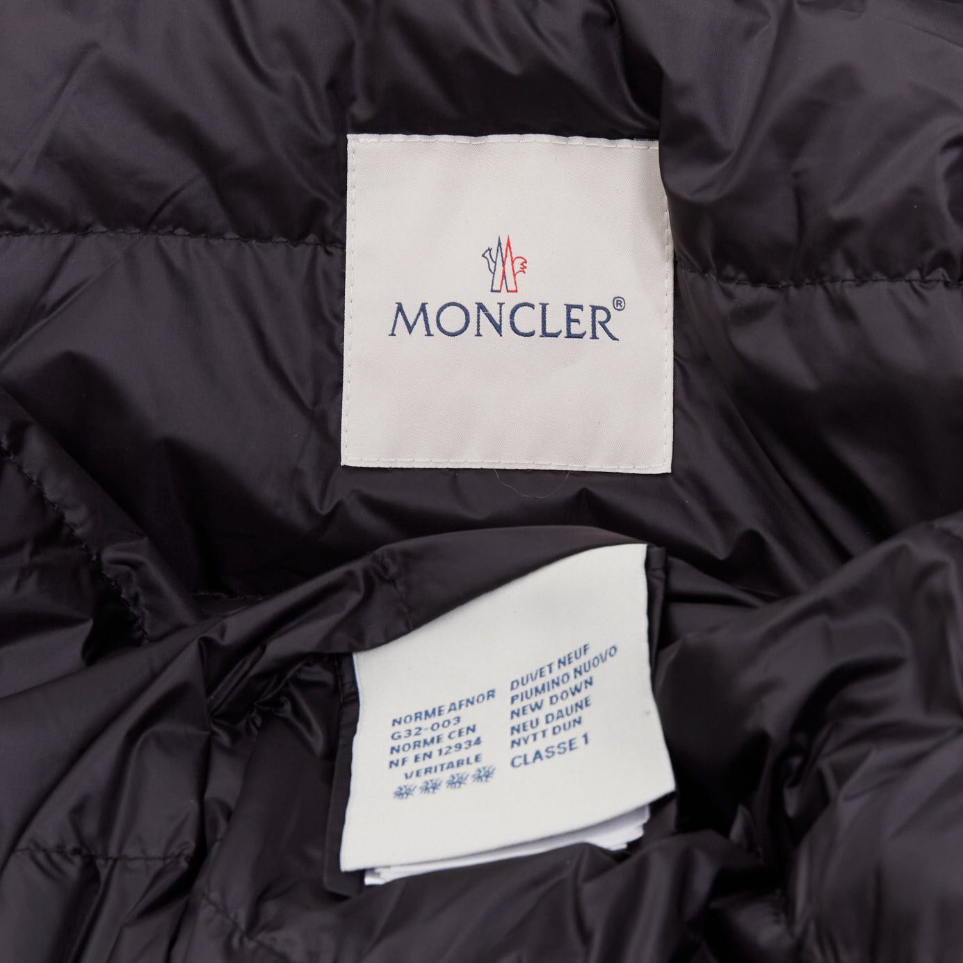 Moncler MONCLER pink tibet lamb fur black patent cotton virgin wool blend coat Sz1 M Size S / US 4 / IT 40 - 9 Thumbnail