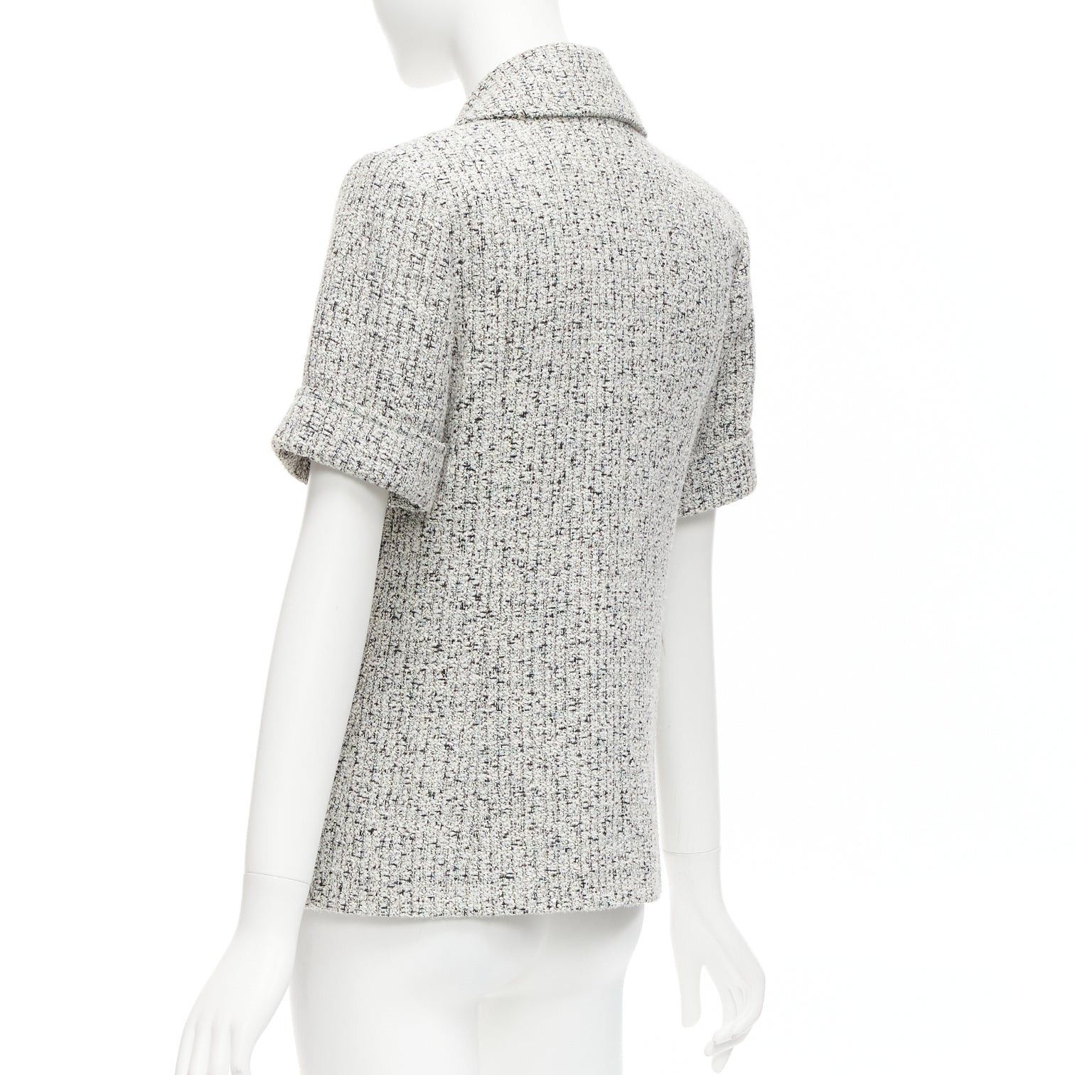 Chanel CHANEL 2016 Fantasy Tweed silver CC buttons cuffed sleeves jacket FR36 S Size S / US 4 / IT 40 - 7 Thumbnail