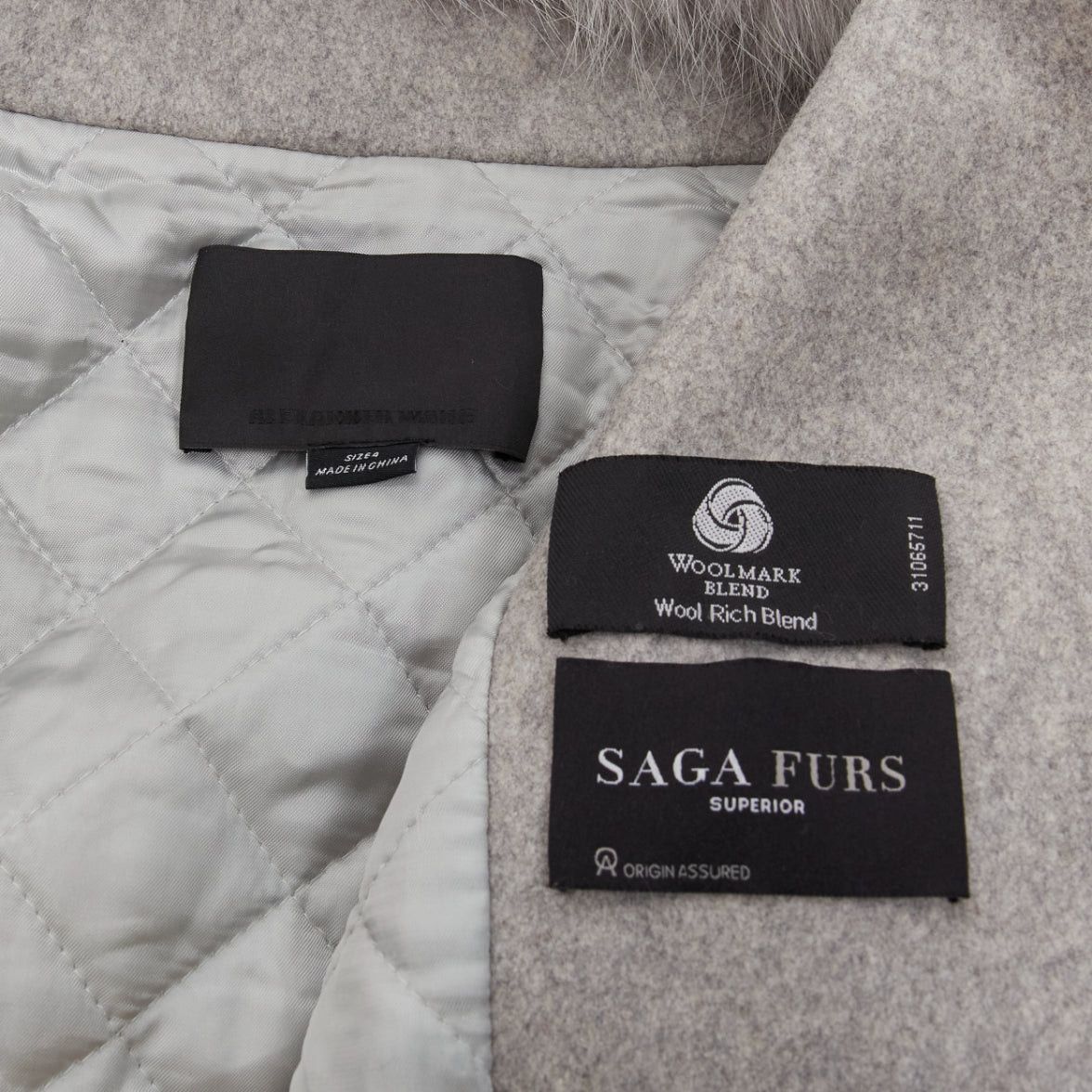 Alexander Wang ALEXANDER WANG Saga Furs grey fur collar virgin wool blend vest dress US4 S Size M / US 6-8 / IT 42-44 - 9 Thumbnail