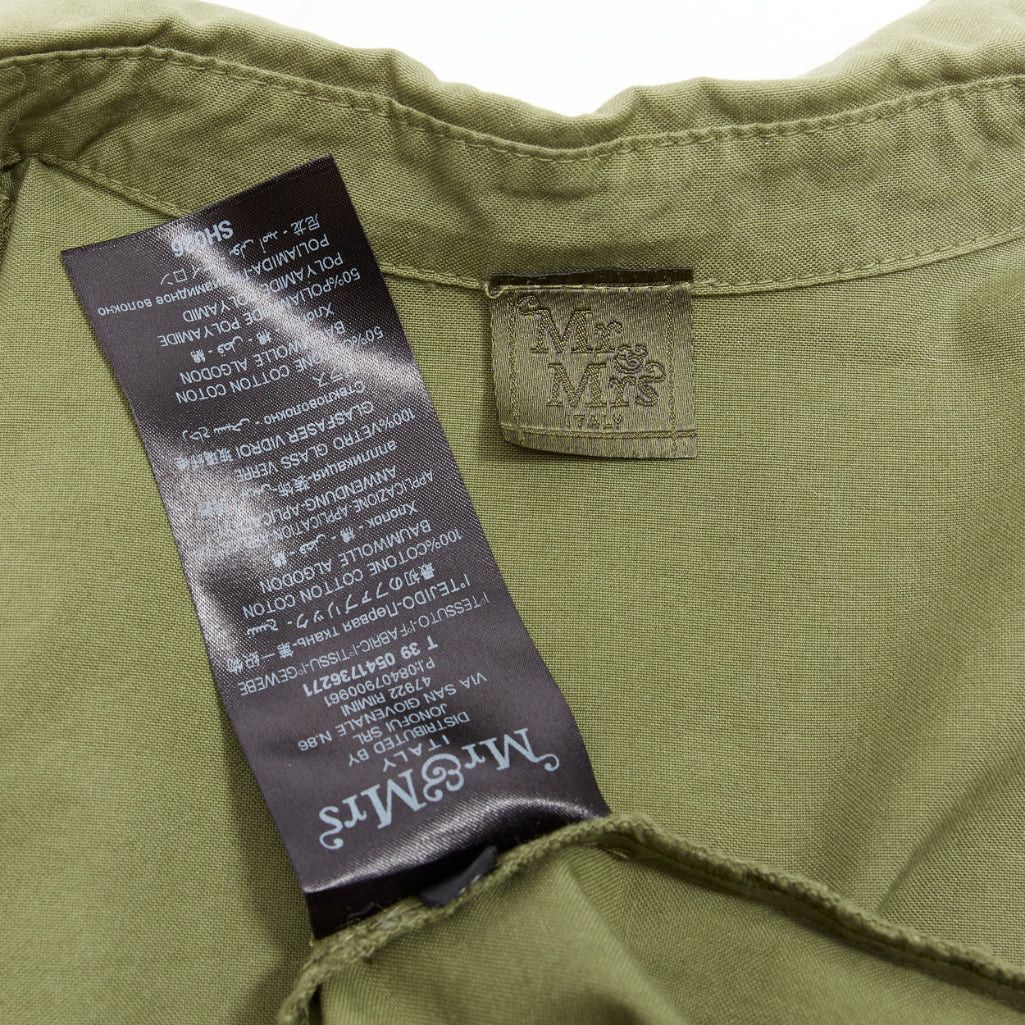 MR & MRS ITALY MR AND MRS ITALY khaki green beaded badges military safari shirt IT38 XS Size XS / US 0-2 / IT 36-38 - 8 Thumbnail