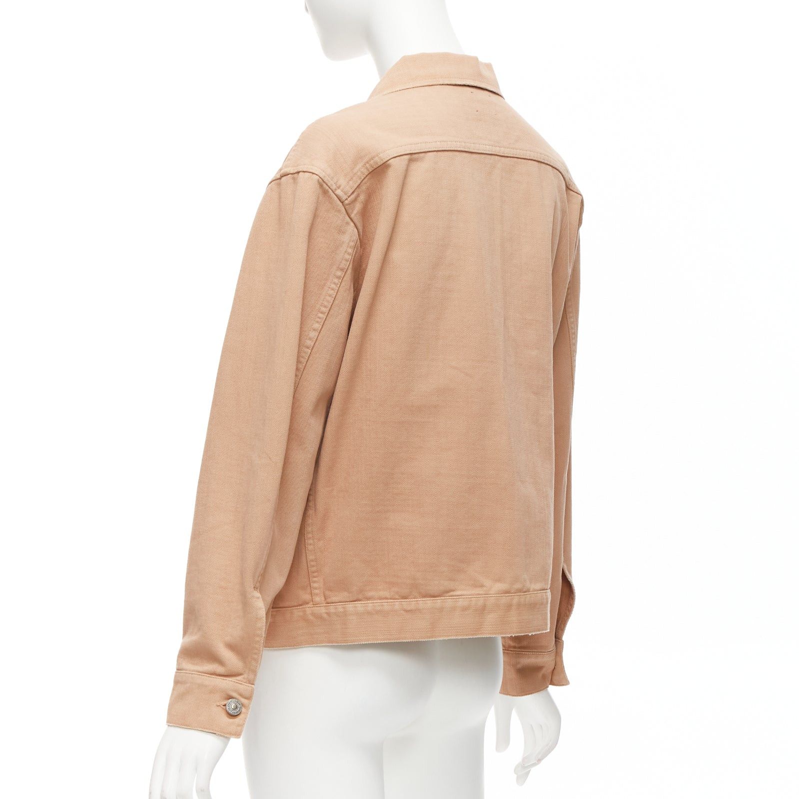 Dior CHRISTIAN DIOR dirty peach denim CD bee logo boxy trucker jacket FR36 S Size S / US 4 / IT 40 - 6 Thumbnail