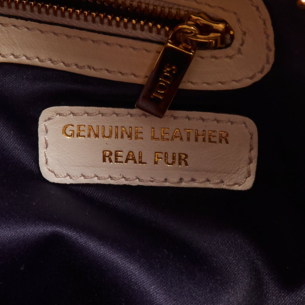 Tod's TOD'S D Cube Bauletto cream blue fur white leather GHW bowler bag Size ONE SIZE - 11 Thumbnail