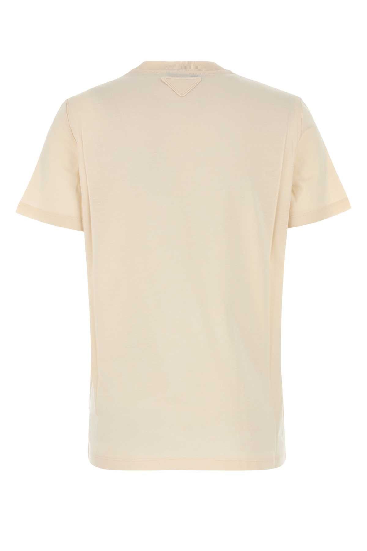 Prada Sand Cotton T-Shirt Size M / US 6-8 / IT 42-44 - 2 Thumbnail