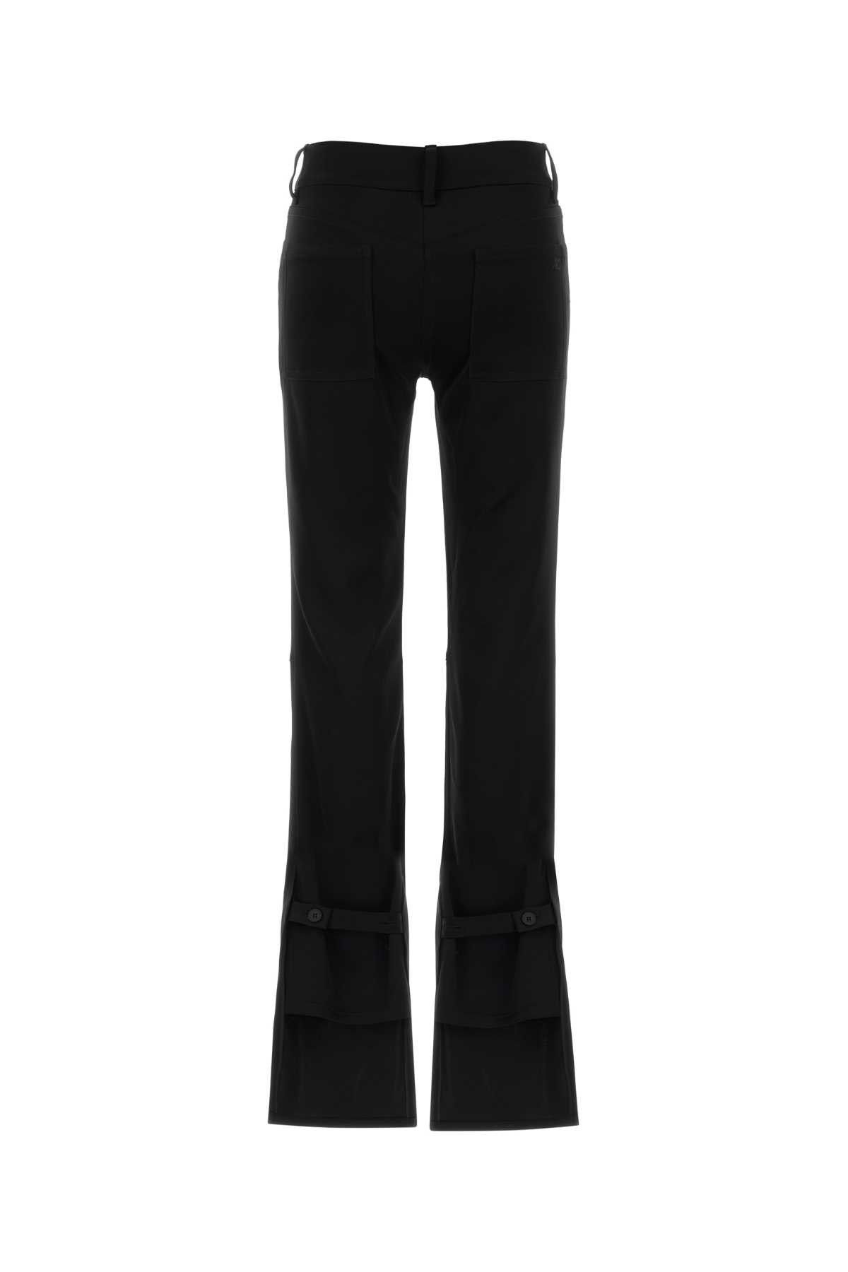 Courreges Black Satin Pant Size 24" / US 00 / IT 34 - 2 Thumbnail