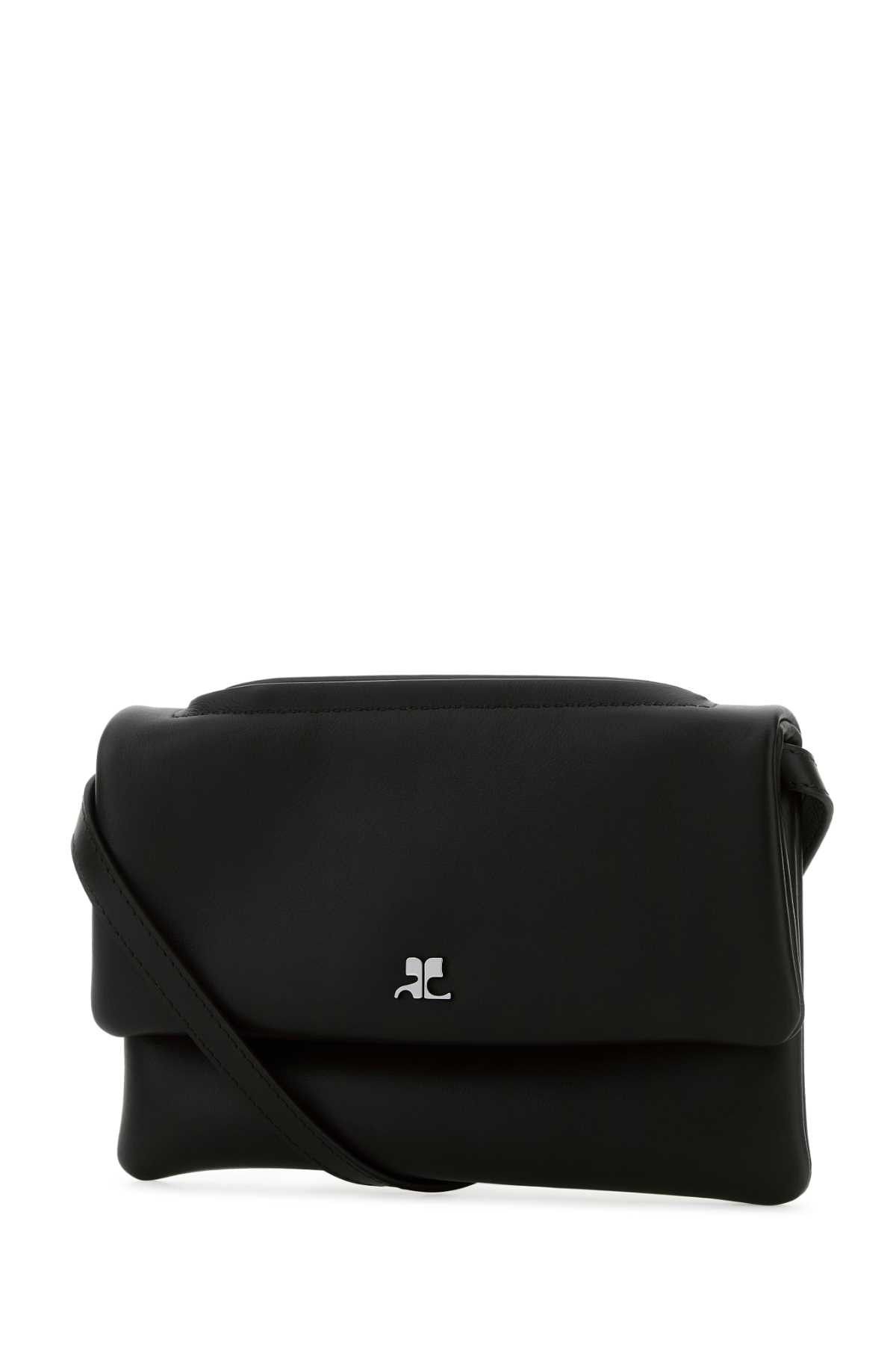 Courreges Black Leather Shoulder Bag Size ONE SIZE - 2 Thumbnail