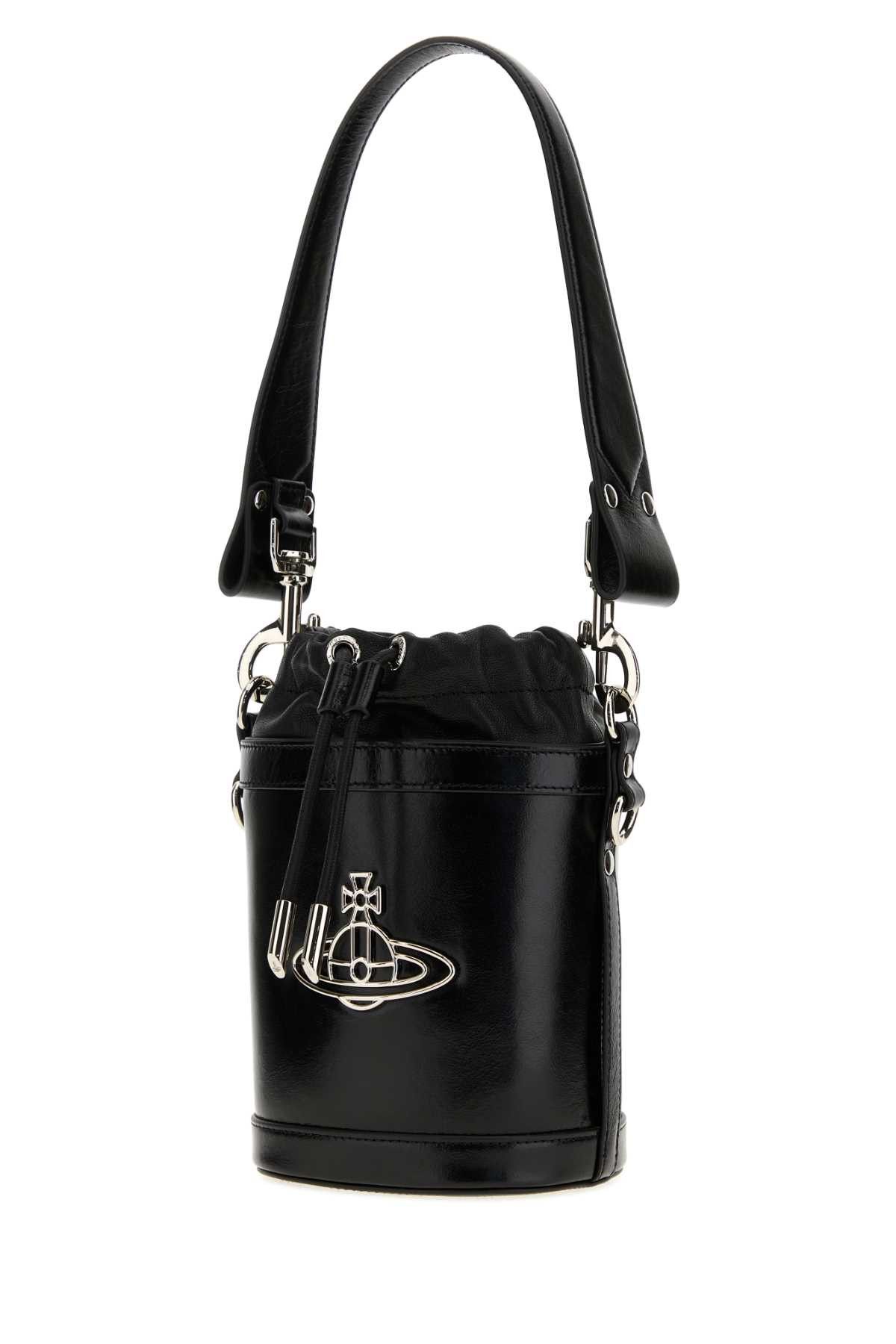 Vivienne Westwood Black Nappa Leather Small Kitty Bucket Bag Size ONE SIZE - 2 Thumbnail