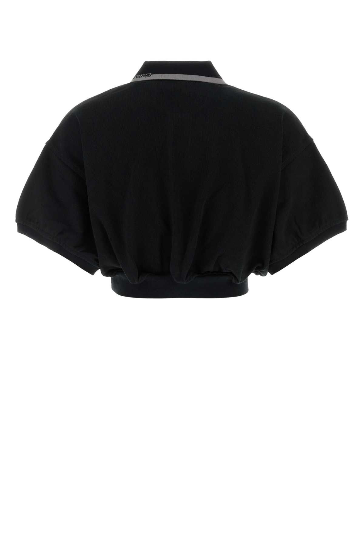 T by Alexander Wang Black Cotton Polo Shirt Size M / US 6-8 / IT 42-44 - 2 Thumbnail
