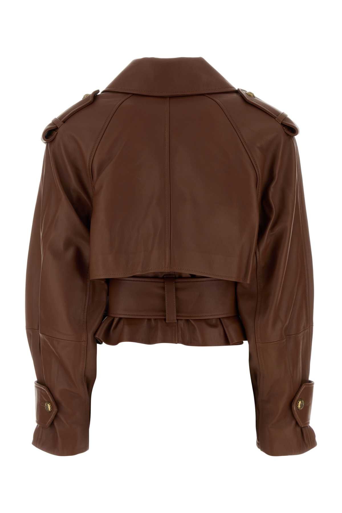 Zimmermann Brown Leather Hypnotic Trench Coat Size M / US 6-8 / IT 42-44 - 2 Thumbnail