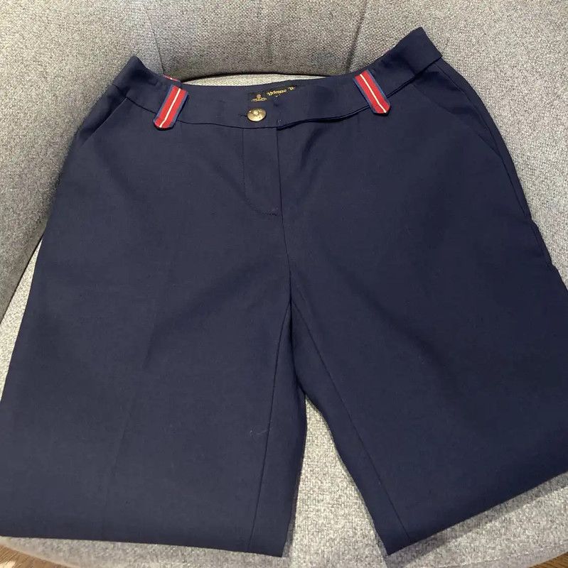 Vivienne Westwood Vivienne Westwood Women's Wool Casual Pants in Navy 0089 Size 32" / US 10 / IT 46 - 3 Thumbnail