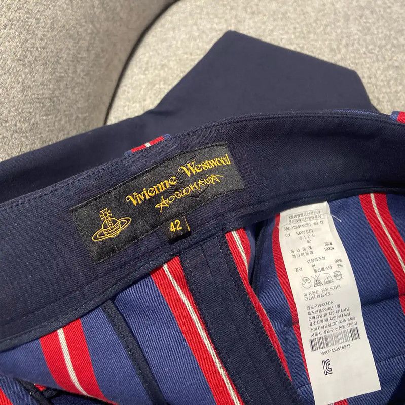 Vivienne Westwood Vivienne Westwood Women's Wool Casual Pants in Navy 0089 Size 32" / US 10 / IT 46 - 7 Thumbnail